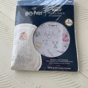 Halo Harry Potter SleepSack Swaddle - White with Multicolor Icons